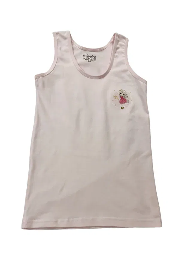 Детский комплект для девочек хлопковый Katamino girl's athlete and boxer double set Benitto Kids, Pink — фото 2