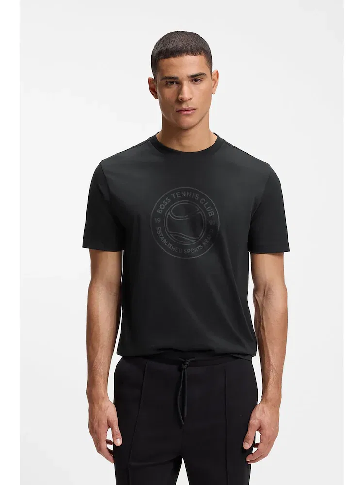Футболка с коротким рукавом Tennis Club BOSS, Black