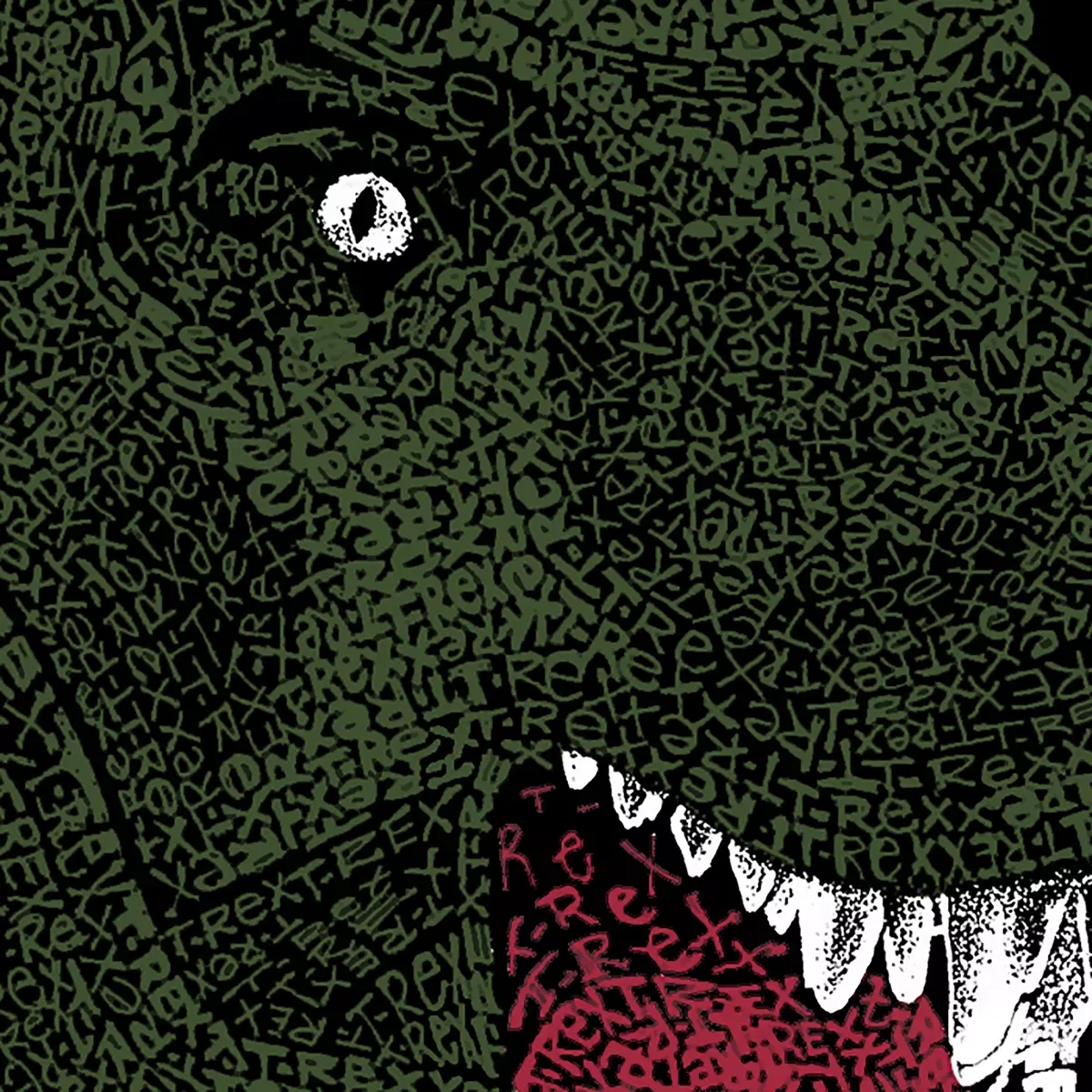 Детский свитшот с принтом T-Rex Head LA Pop Art, Black — фото 3