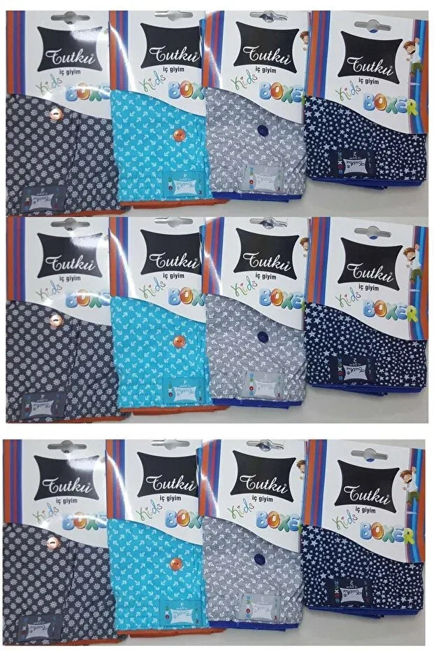 Детские боксеры для мальчиков с принтом Smoked 0250 patterned boys' boxers Tutku, Smoke Grey