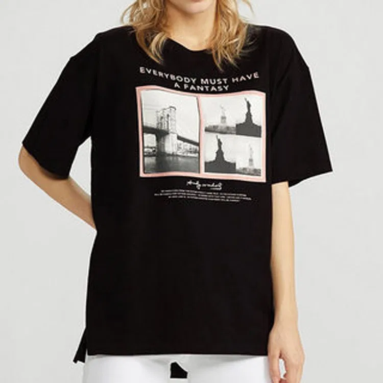 Футболка унисекс с круглым вырезом Black UNIQLO — фото 3