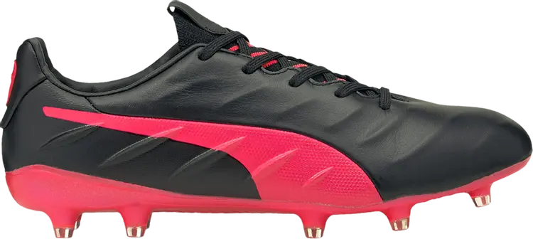 

Бутсы Puma King Platinum 21 FG AG Black Sunblaze, черный