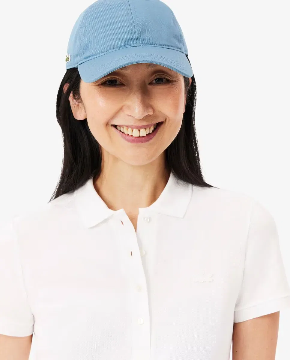 Платье Lacoste Белое приталенное из пике с коротким рукавом — фото 3