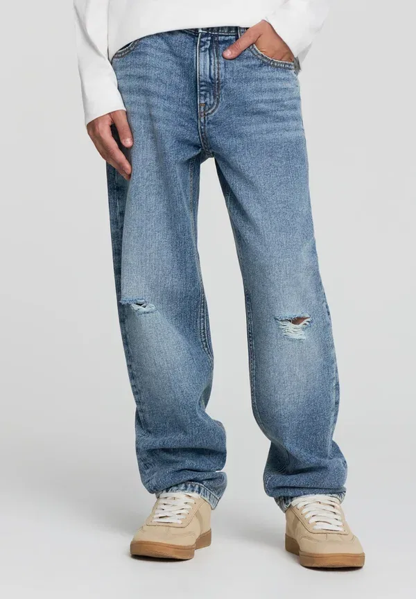 Джинсы Relaxed Fit Terranova, Blu Denim Medio, синий — фото 2