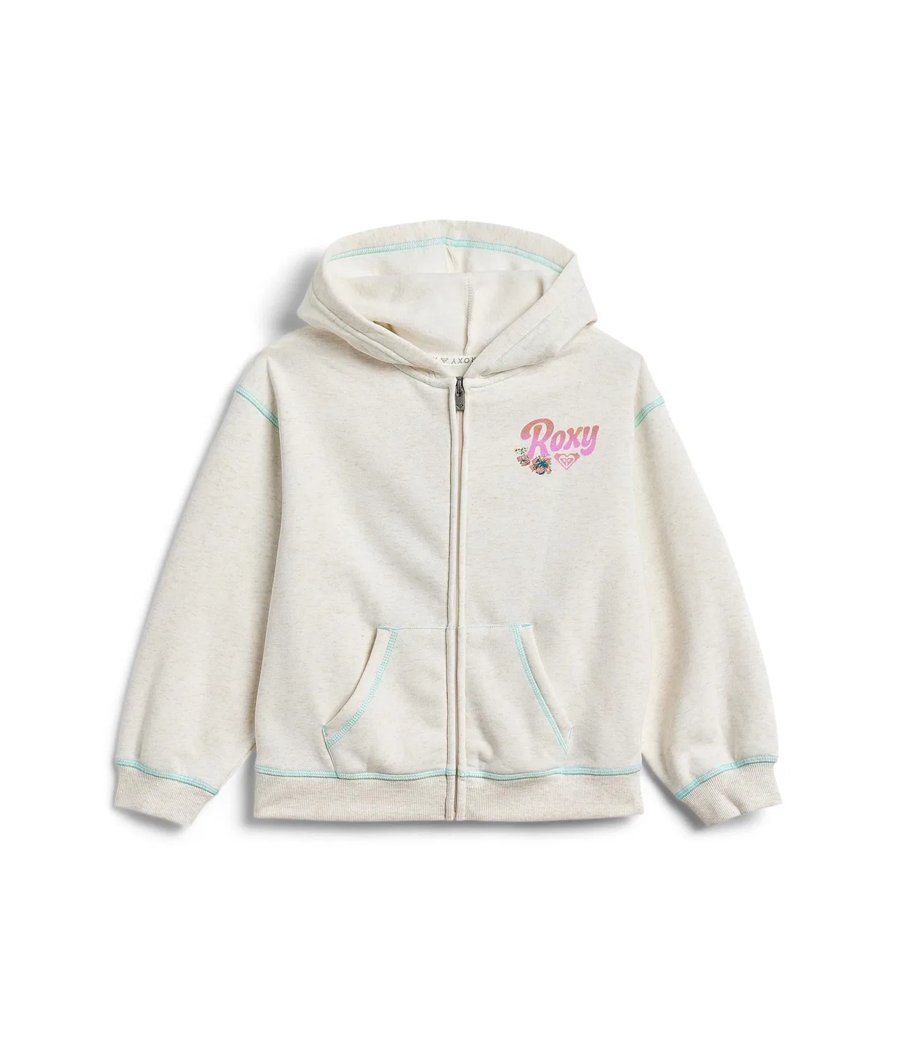Толстовка на молнии Coastal Cruiser (для детей постарше) Roxy Kids, Oatmeal Heather