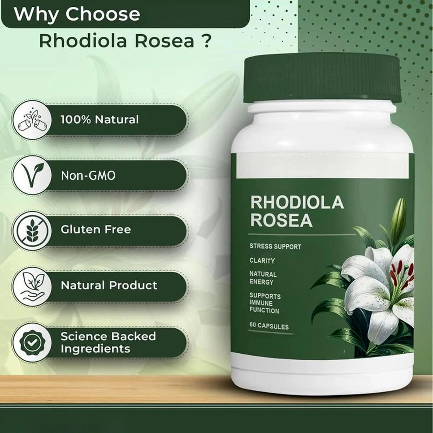 Набор БАД Rhodiola Rosea, 120 г Generisch — фото 4