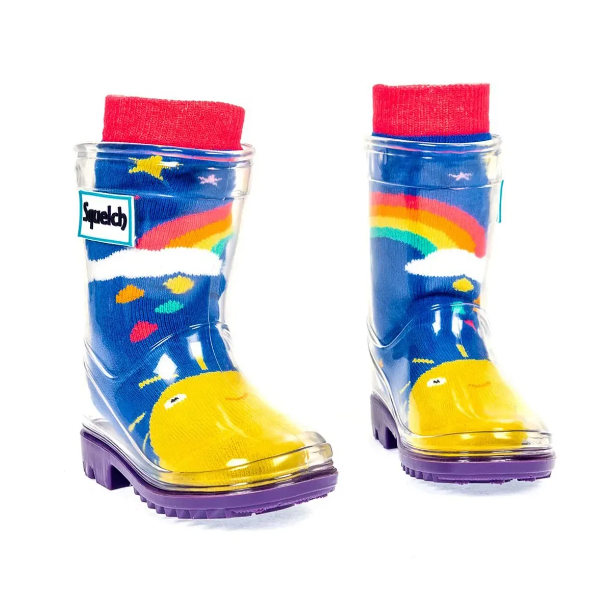 Детские сапожки-носки с моделью Sunshine Squelch Wellies, Blue — фото 2