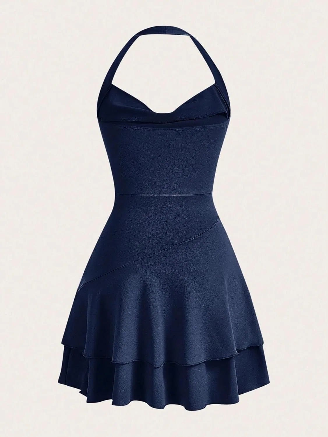 Женское ками-платье без спинки с запахом Navy Blue — фото 3