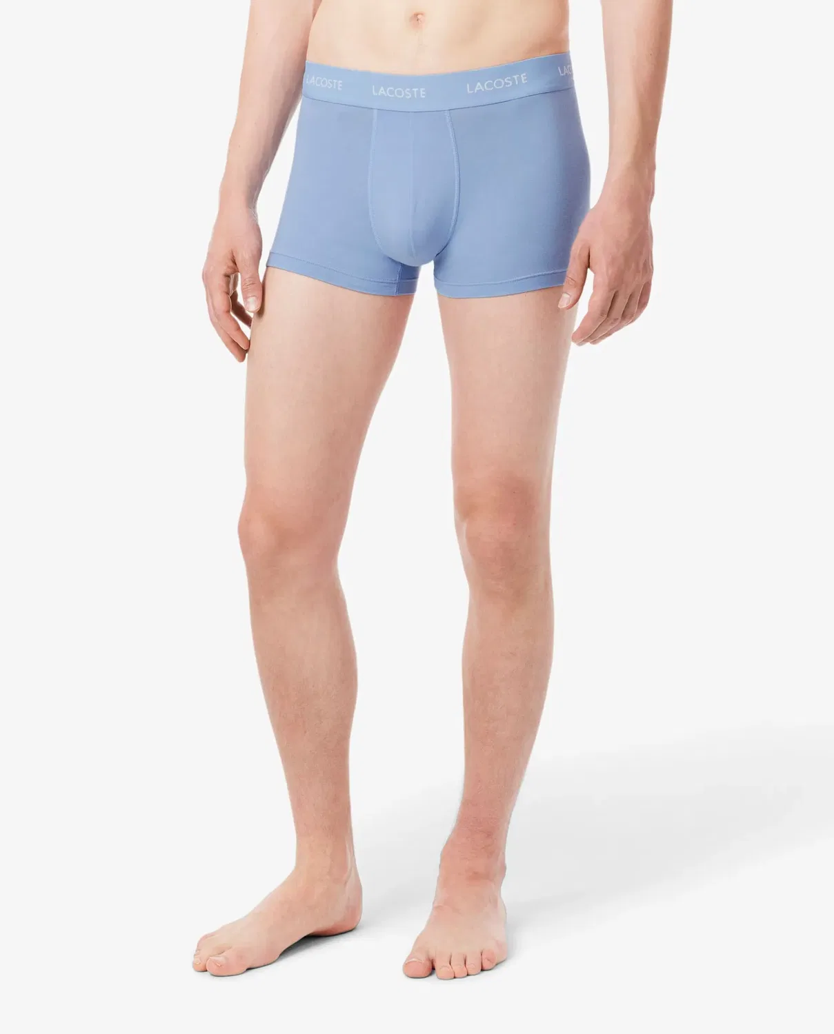 Мужские боксеры Lacoste, комплект из 3 шт, хлопок с эластаном, Azul Claro — фото 3