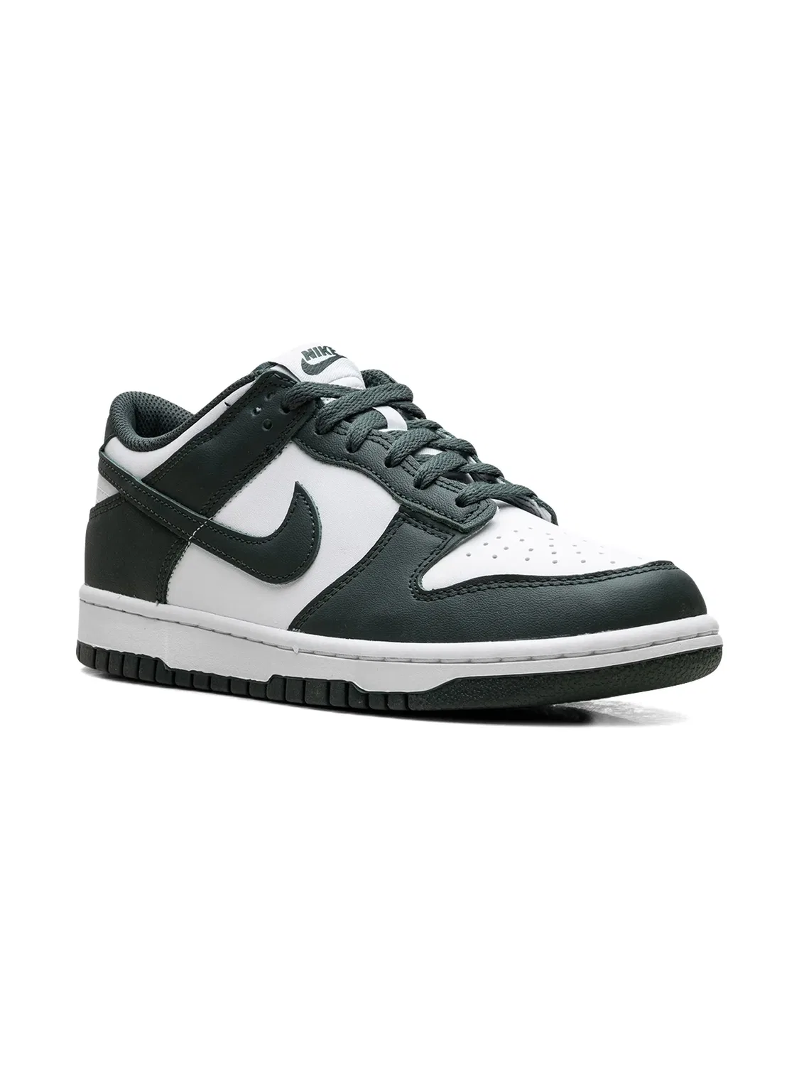 Кроссовки Dunk Low White/Vintage Green Nike Kids, белый — фото 2