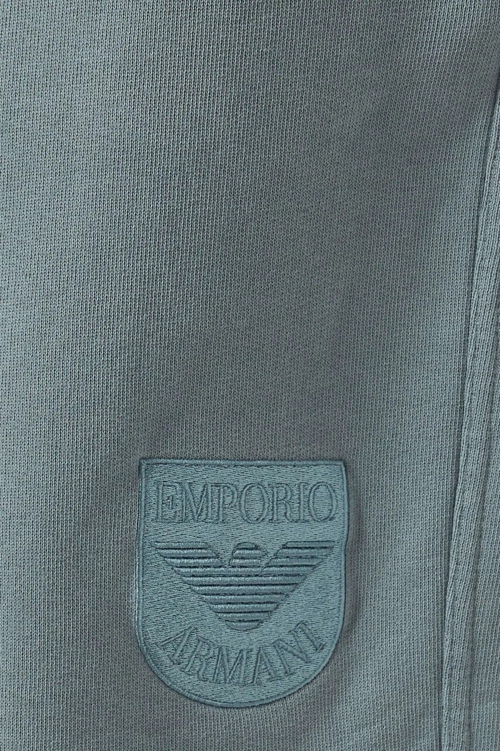 Шорты из футера с логотипом Emporio Armani, синий — фото 4