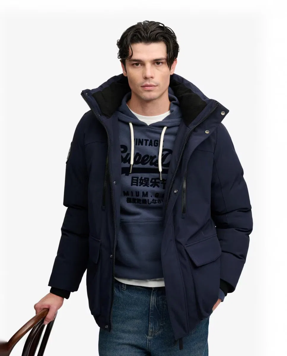 Мужское пальто и куртки, Parka City, Superdry, темно-синий — фото 4