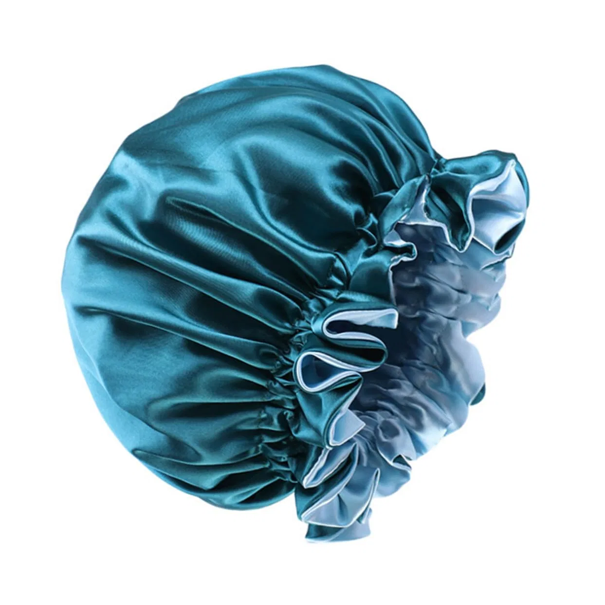 Шапочка для сна ULTECHNOVO, двусторонняя сатин, Peacock Blau