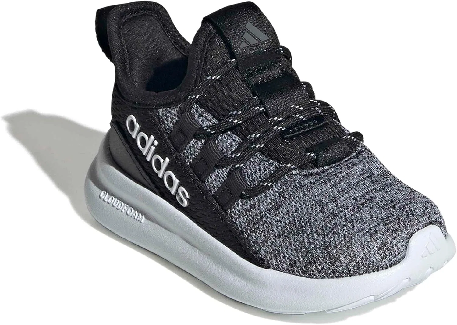 Детские кроссовки для мальчиков с шнуровкой Lite Racer Adapt 8.0, Black/Black/White — фото 4