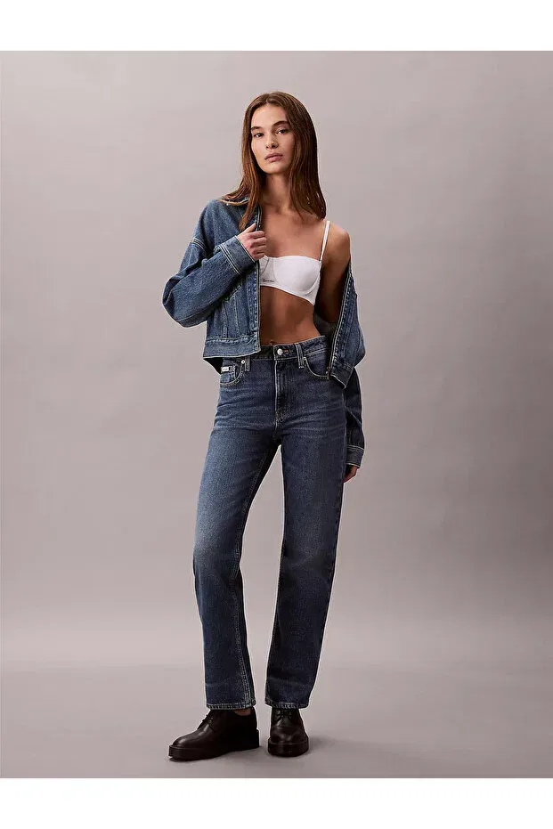 Женские джинсы прямого кроя Calvin Klein, Navy Blue