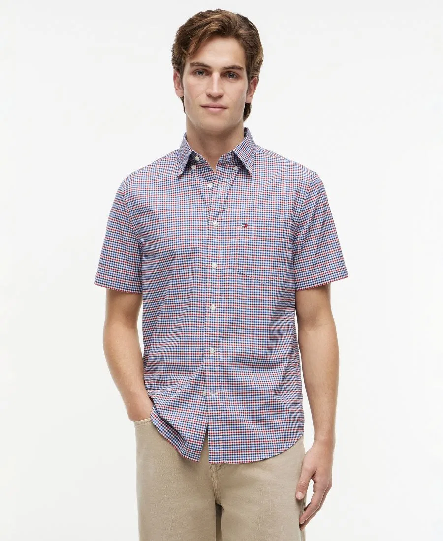 Рубашка с коротким рукавом Oxford Multi-Gingham Tommy Hilfiger, Medium Red Check