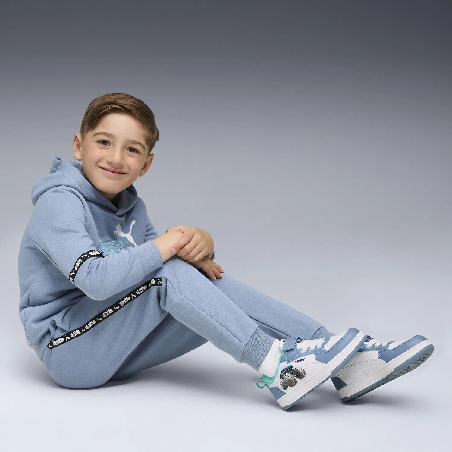 Детские кроссовки с принтом Caven 2.0 Puma, Blau Weiss Grun — фото 3
