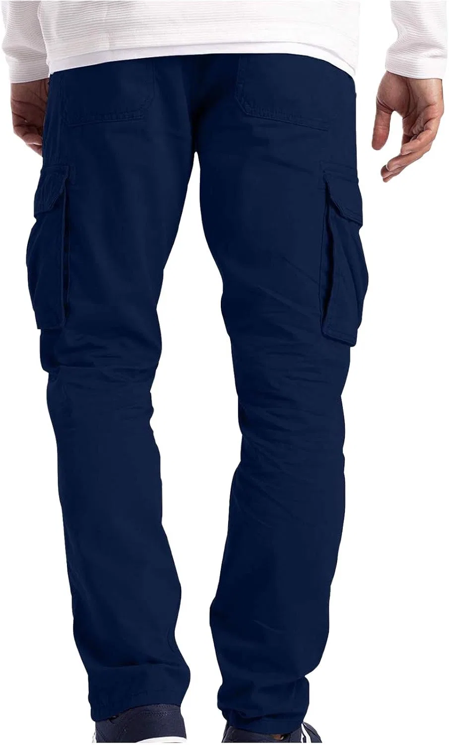 Мужские брюки карго с шестью карманами, Slim Fit, тёмно-синий — фото 2