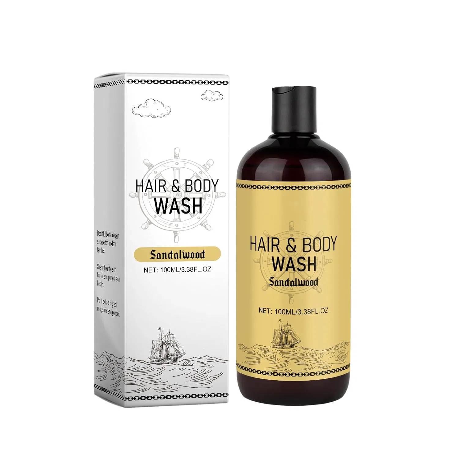 2-в-1 шампунь и гель для душа Sandalwood, 100 мл Generisch