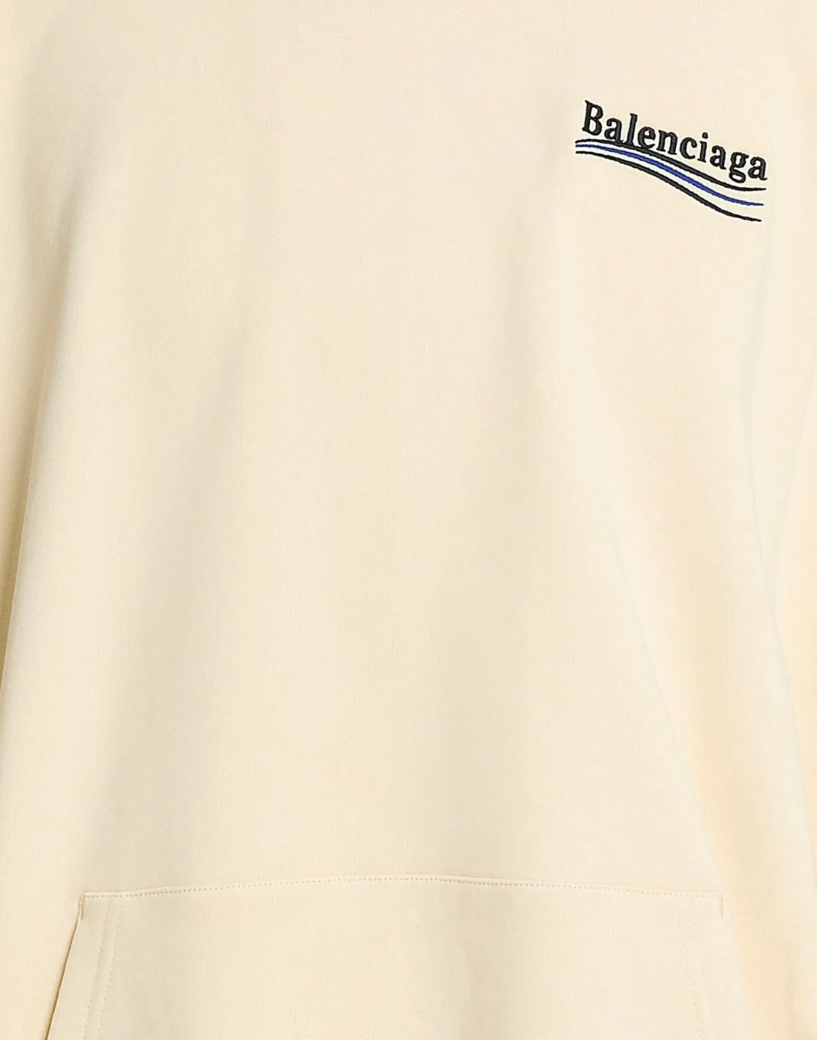 Мужской свитшот с вышивкой Balenciaga, бежевый — фото 4