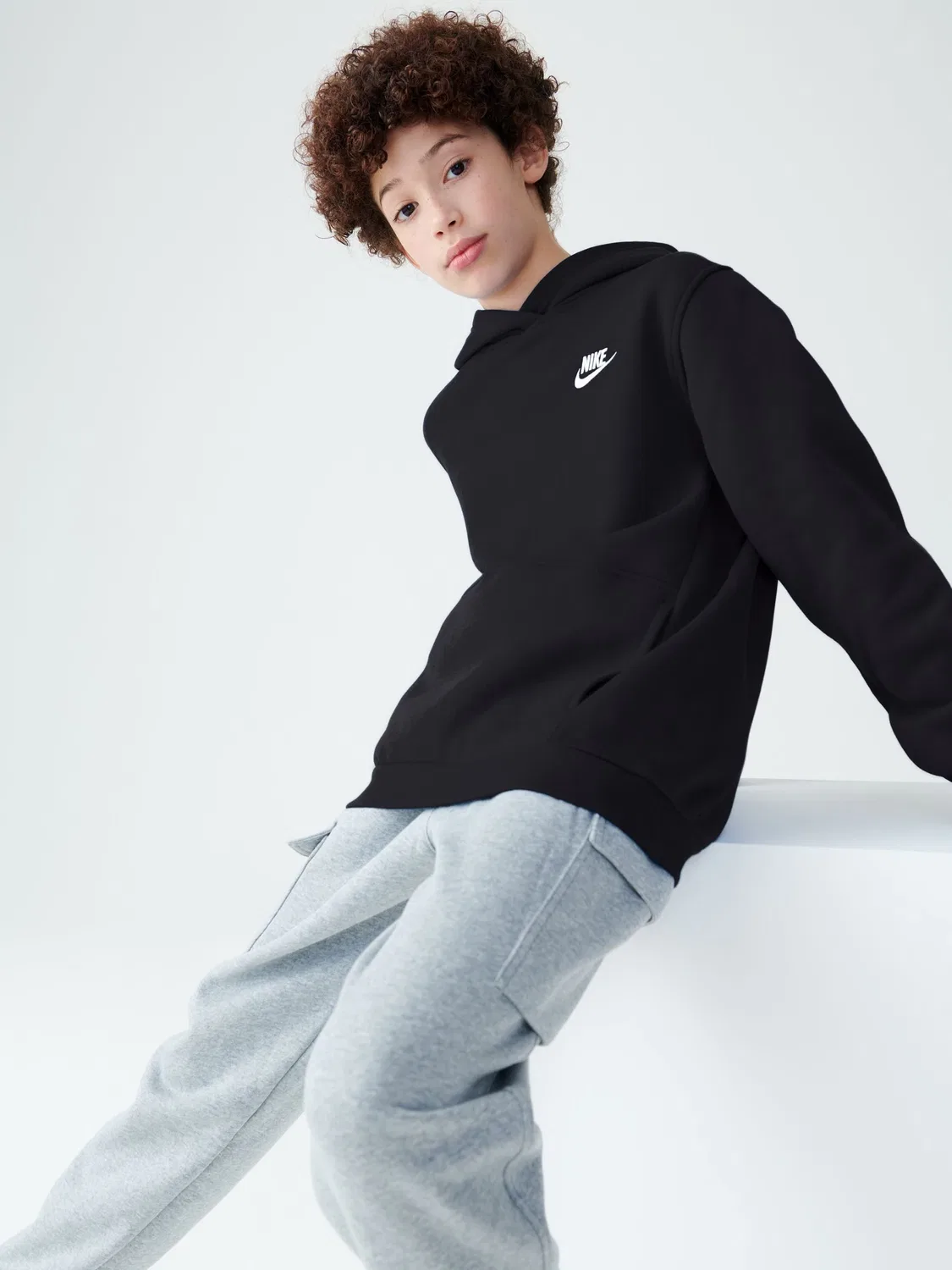 Худи Nike Club Fleece, черный — фото 2