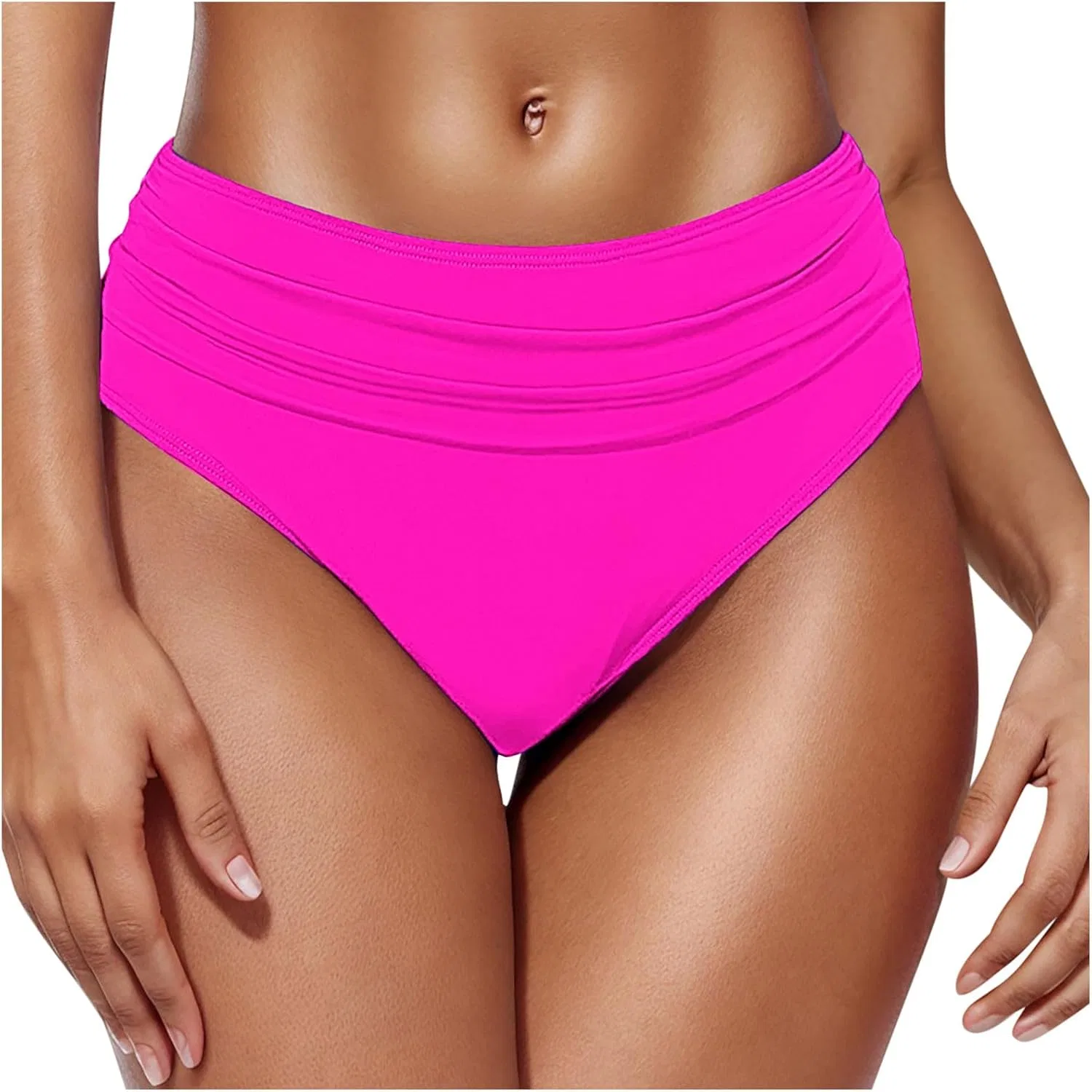 Женские бикини-шорты с утяжкой на талии, Hot Pink