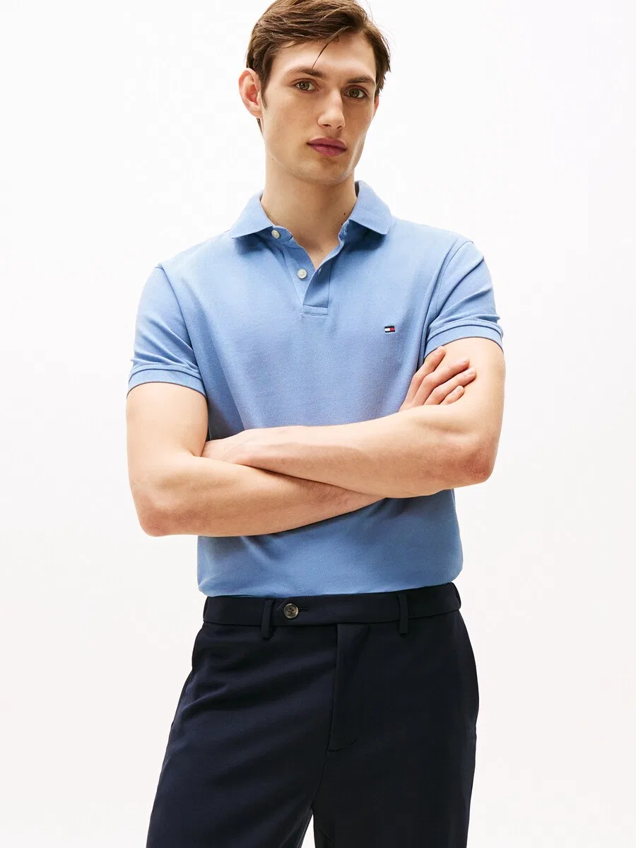Рубашка TOMMY HILFIGER '1985 Regular Fit' светло-голубого цвета — фото 2