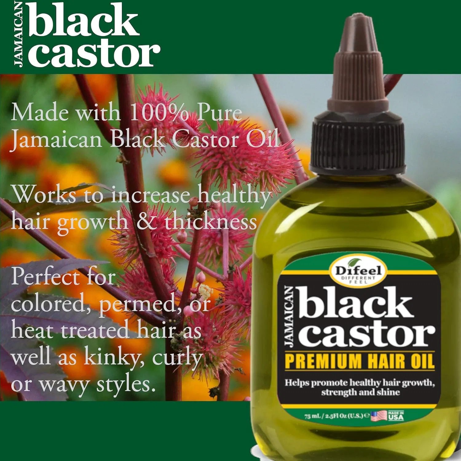 Масло для волос Jamaican Black Castor Premium Hair Oil от Difeel Superior Growth Difeel — фото 3