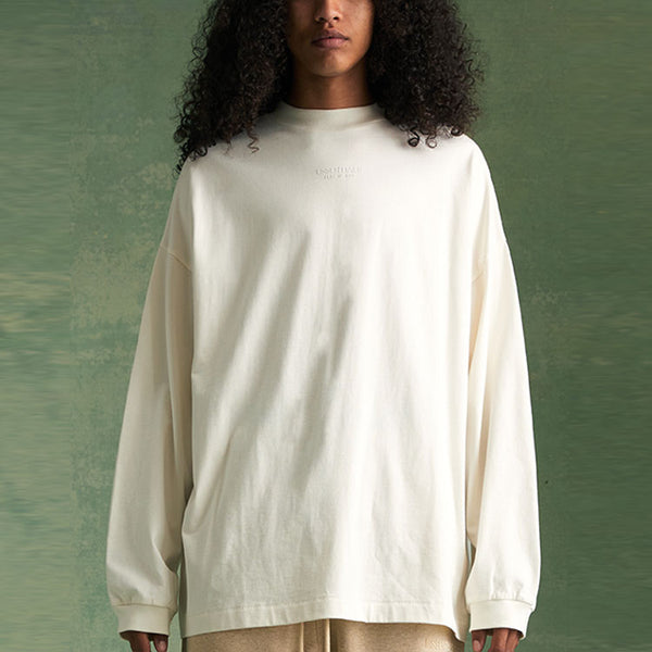 Футболка fw23 long sleeve tee 'cloud dancer' Fear Of God Essentials, белый — фото 4