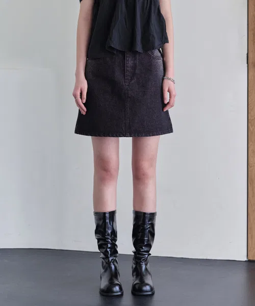 Женская мини-юбка DECET WOMEN из денима — фото 2