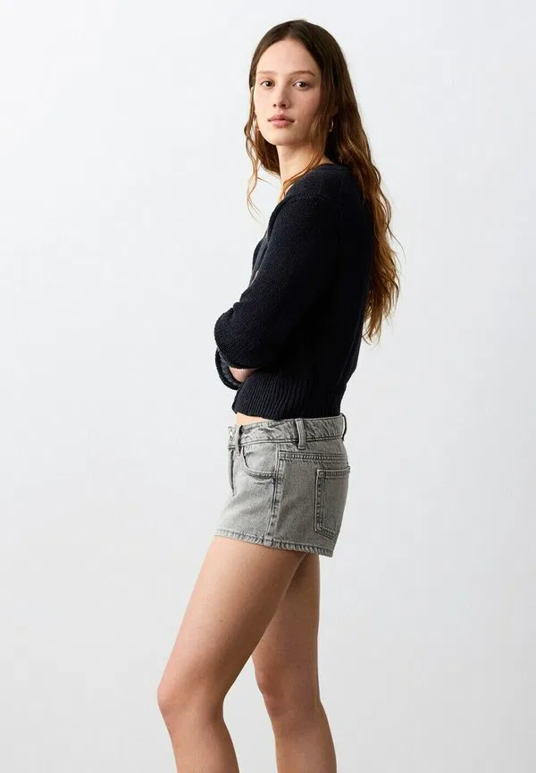 Подростковые джинсовые шорты Mango Kids, Grey Denim — фото 3