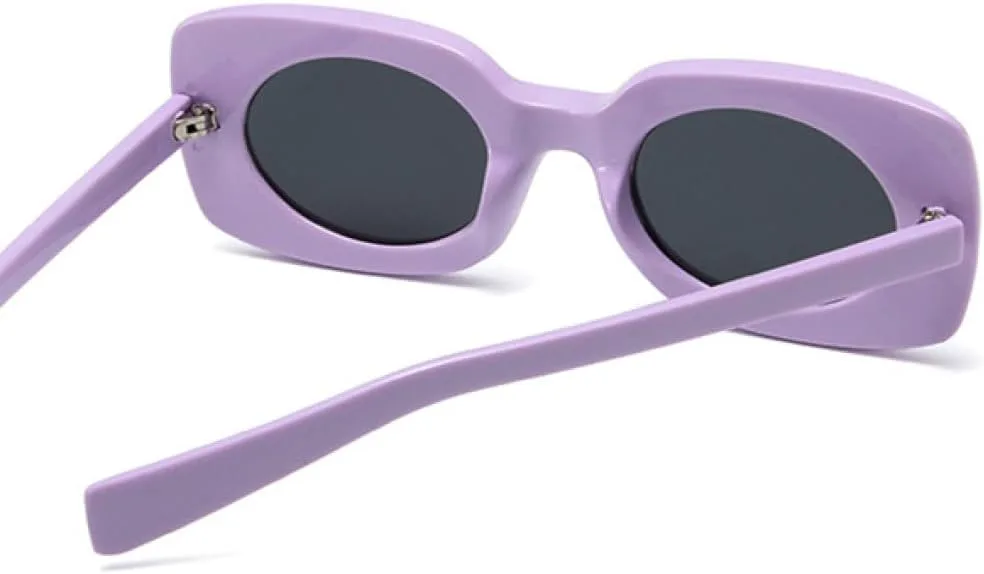 

Солнцезащитные очки в корейском стиле 2027 года для женщин, маленькие прямоугольные солнцезащитные очки, женские очки с защитой от УФ-излучения UV400 MTZJH, Purple