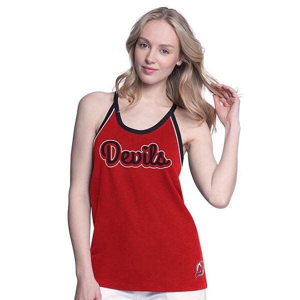 

Женский красный топ racerback New Jersey Devils Curveball G-Iii 4Her By Carl Banks