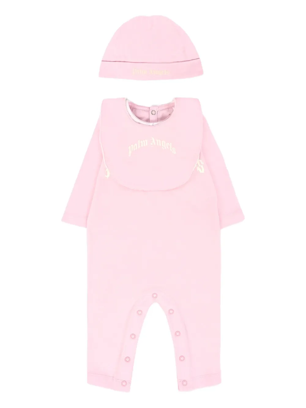 

Комплект для новорожденного из трех предметов Palm Angels Kids, розовый