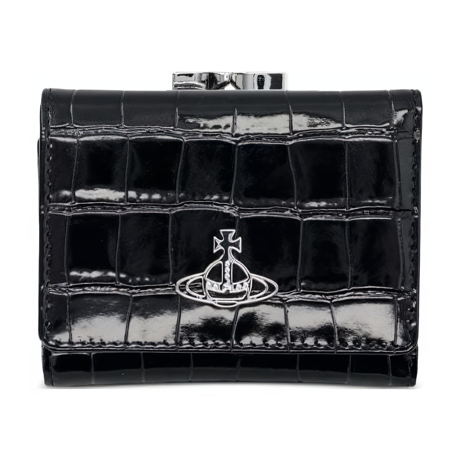 

Vivienne Westwood Женский бумажник из телячьей кожи черный