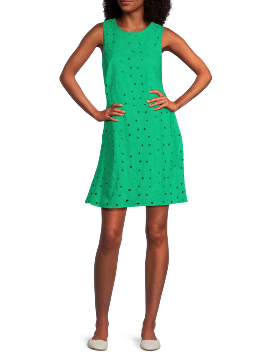 

Платье-трапеция из хлопка без рукавов с люверсами Meadow Tommy Hilfiger, цвет Parakeet Green