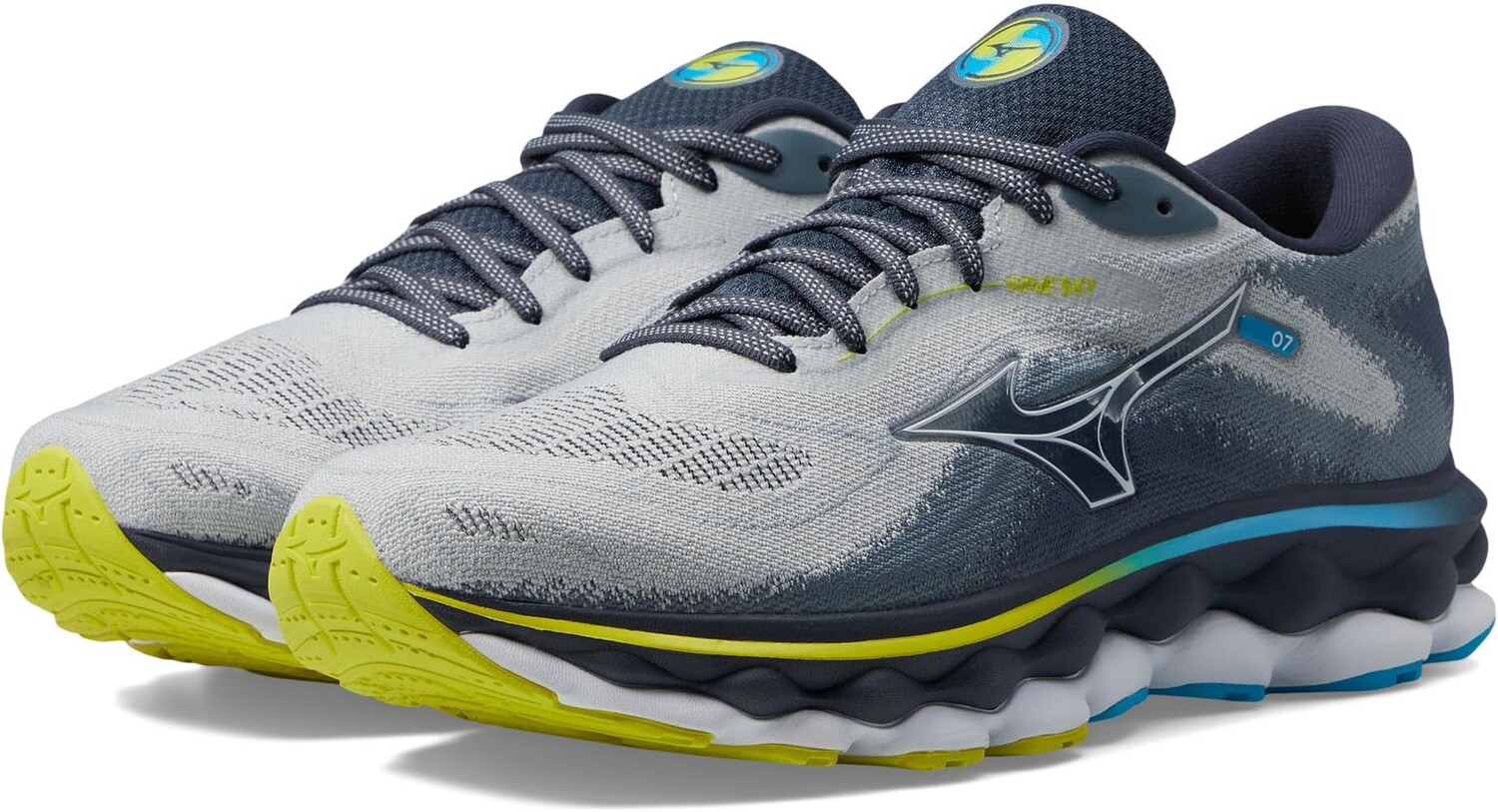 

Кроссовки Wave Sky 7 Mizuno, цвет Pearl Blue/White, Серый, Кроссовки Wave Sky 7 Mizuno, цвет Pearl Blue/White