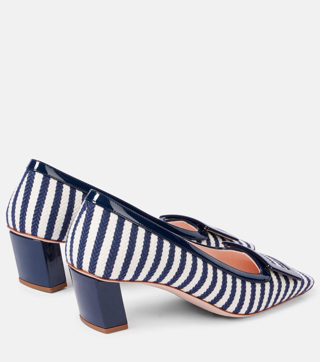 Туфли Belle Vivier в полоску Roger Vivier, U807(Blu Navy)+U800(Blu — фото 2