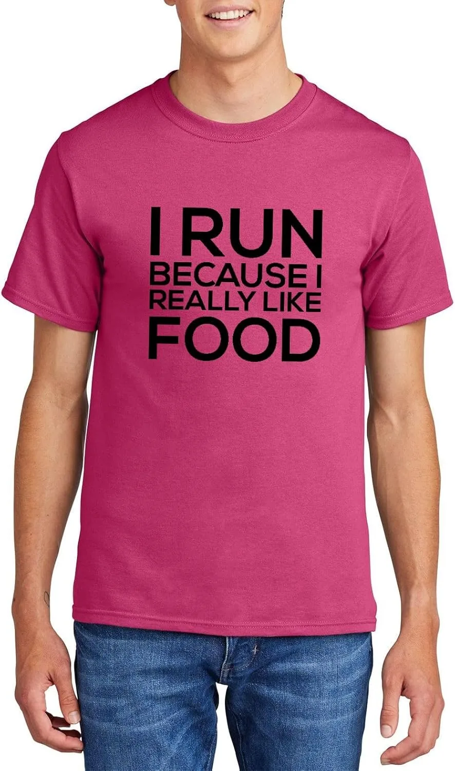 

Футболка мужская I Run Because I Really Like Food Comical Shirt