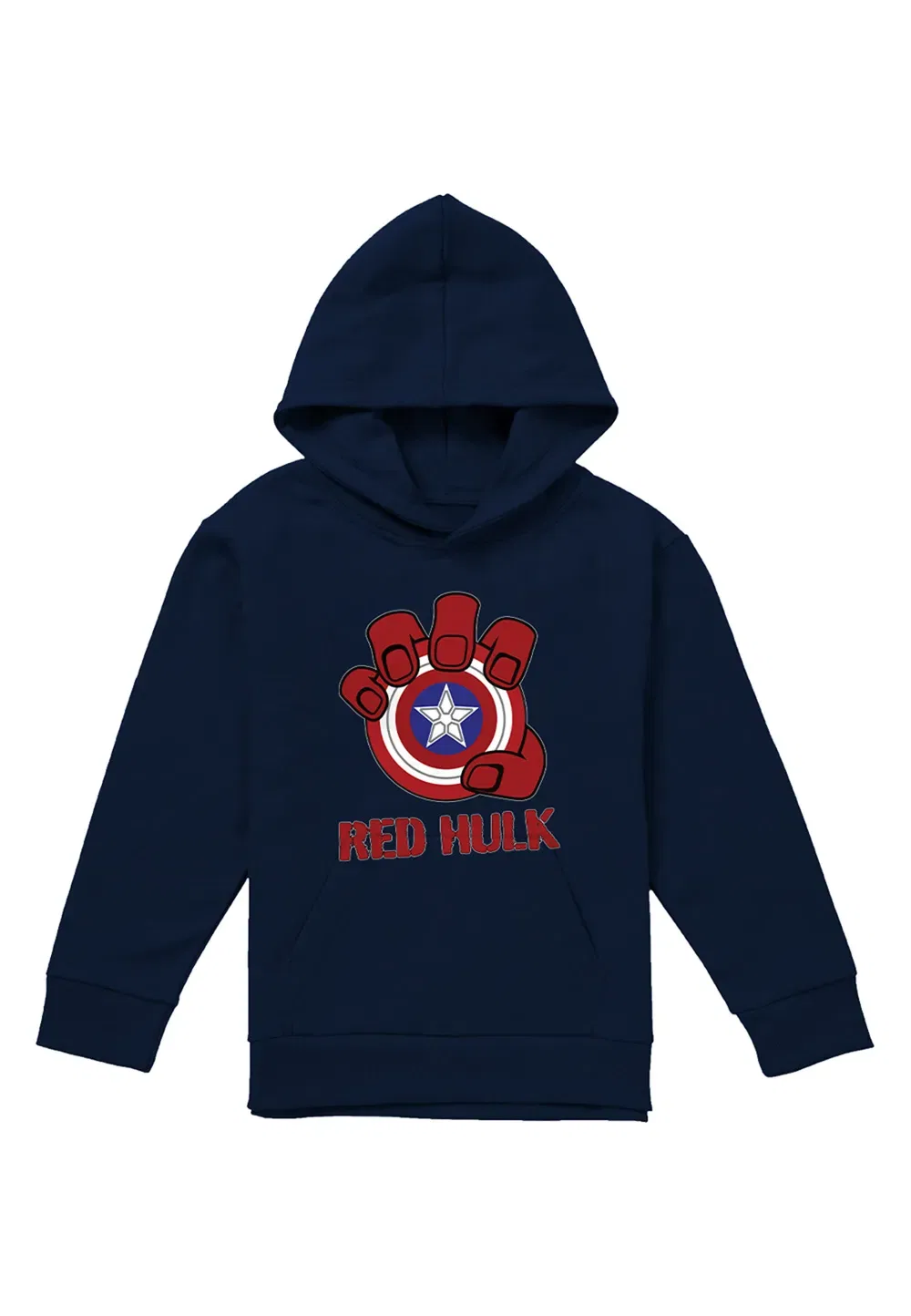 Детская худи Marvel Captain America Red Hulk Shield, темно-синий, темно-синий — фото 4