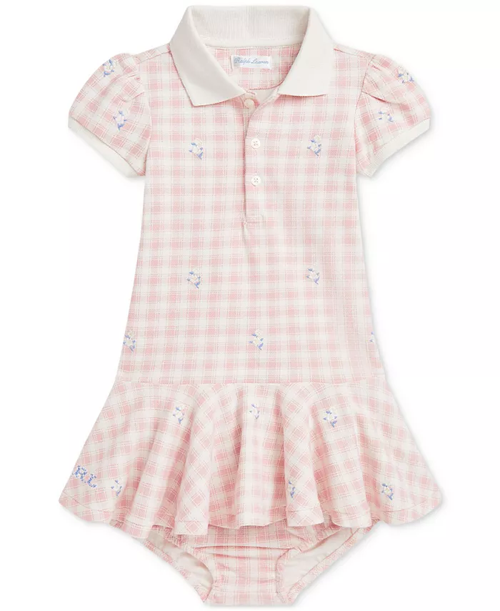 

Детское платье-поло в клетку Polo Ralph Lauren, мультиколор