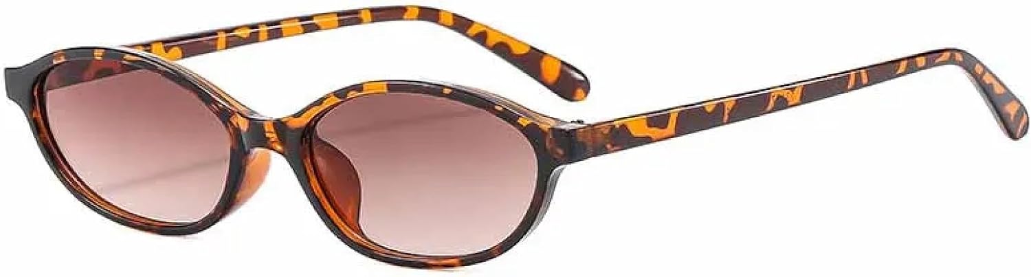 

Винтажные роскошные овальные солнцезащитные очки для мужчин и женщин, модные солнцезащитные очки для активного отдыха и путешествий, защита от УФ-излучения UV400 TKKTLLT, Leopard Tea