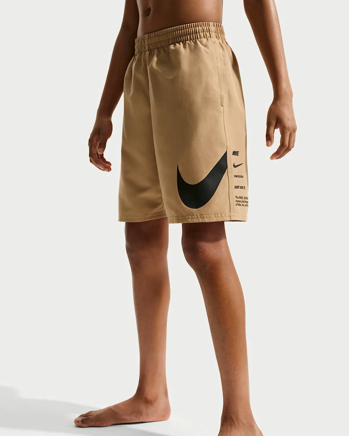 Детские (мальчиковые) плавки Nike Swim Breaker 7" с боксерской подкладкой, Parachute Beige — фото 2