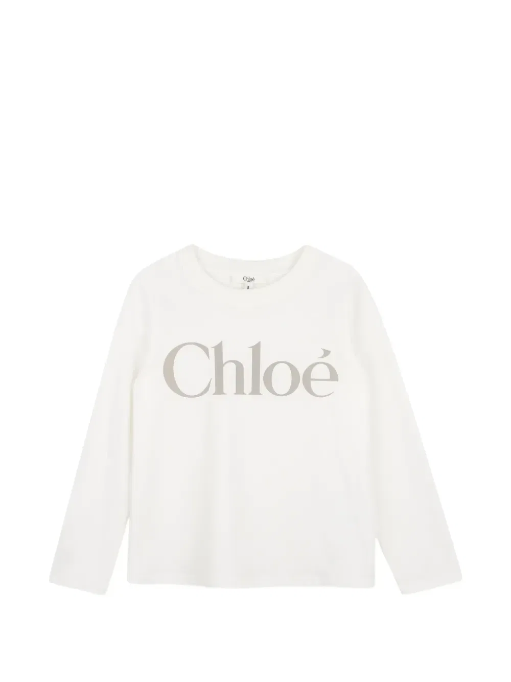 Лонгслив с логотипом Chloé Kids, белый