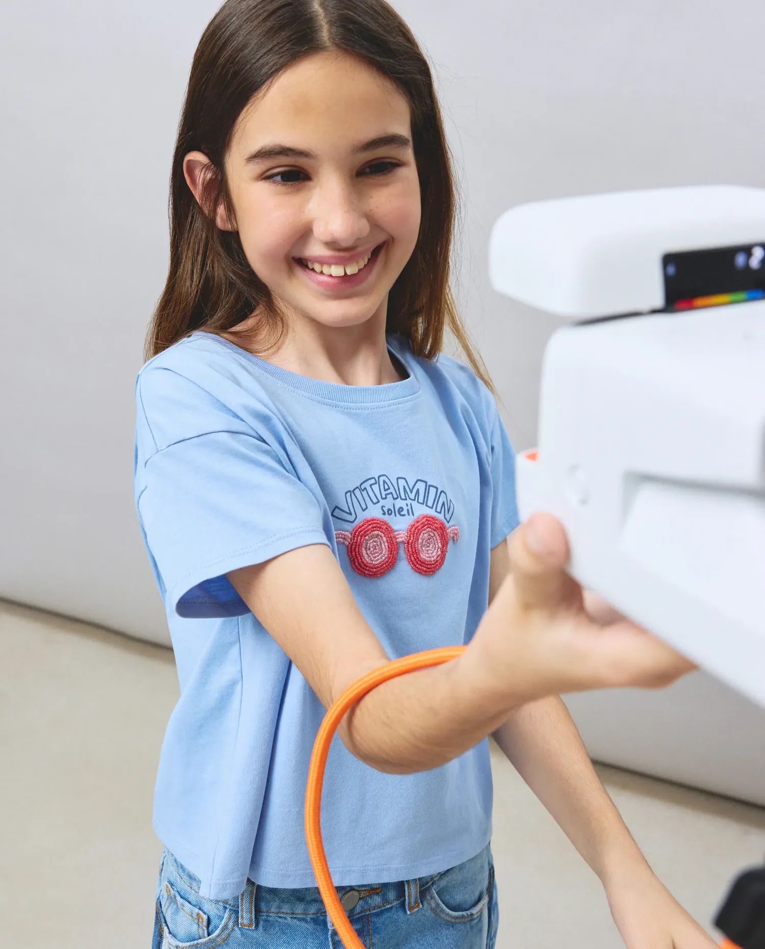Футболка с коротким рукавом с детской фантазией из бусин Kids El Corte Inglés, голубой — фото 2