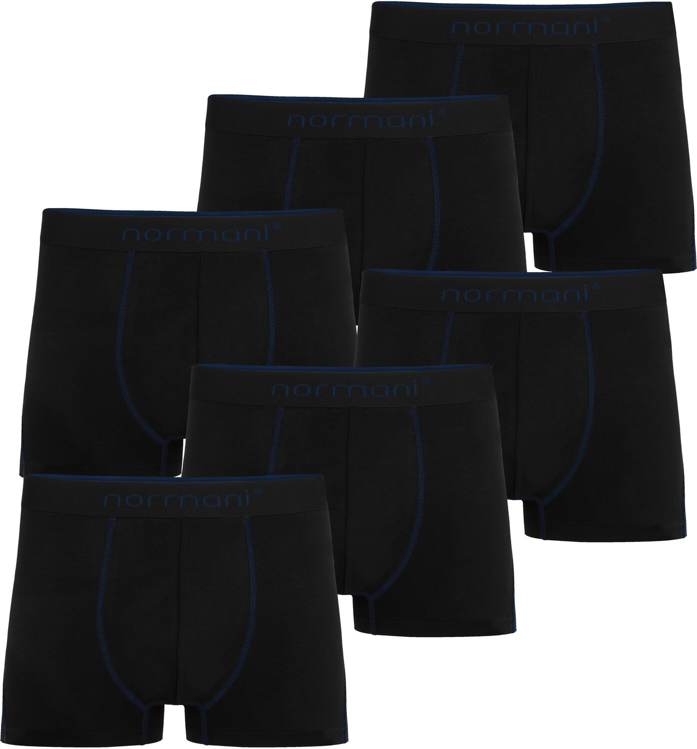 

Боксеры normani 6 Herren Baumwoll-Boxershorts, темно-синий