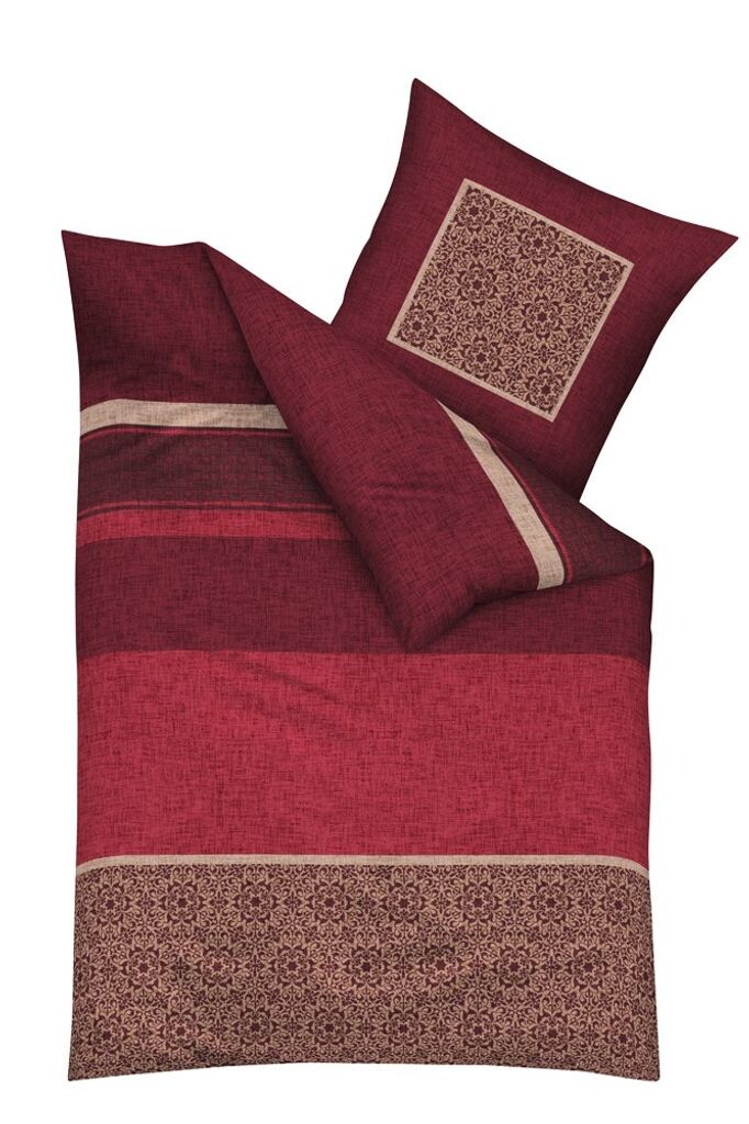 

Постельное белье Kaeppel Fein Biber Destination Red Bordeaux Sand, размер: 155х220см.
