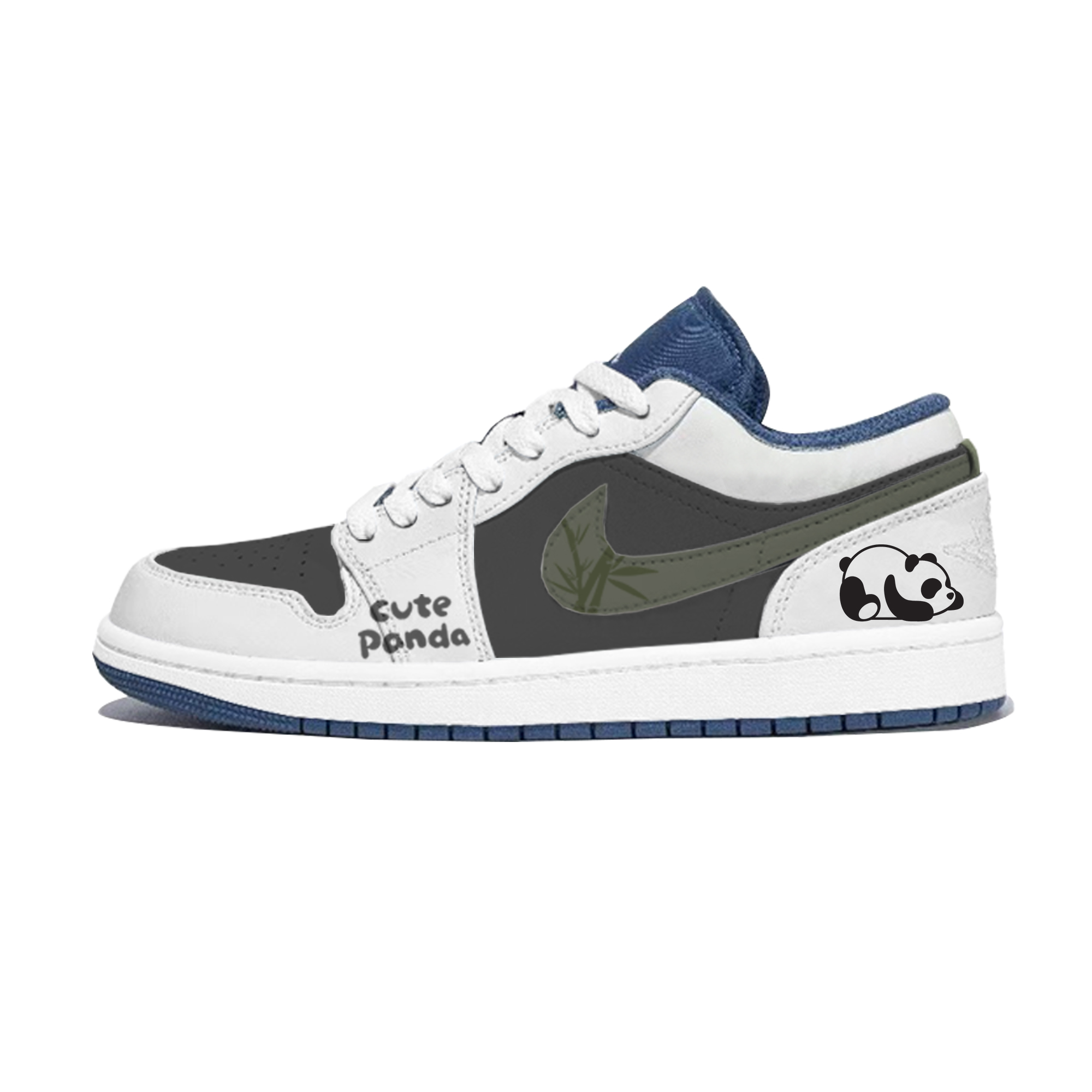 

Jordan Air 1 устойчивые к истиранию низкие винтажные баскетбольные кроссовки мужские Black White