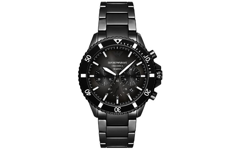 

Хронограф черные керамические часы EMPORIO ARMANI