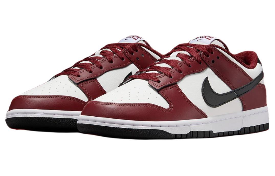 Nike Dunk Low Dark Team Red Black, White Red Black — фото 3